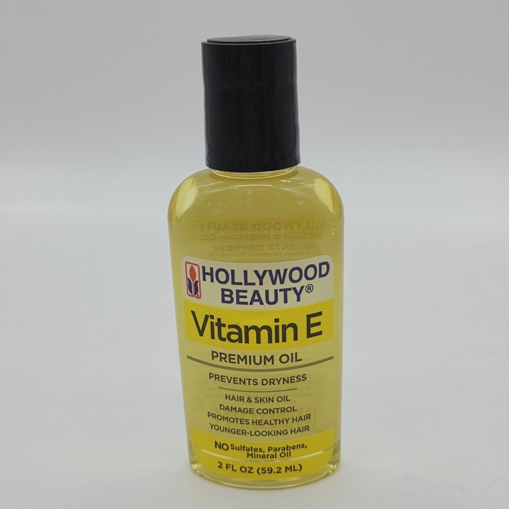 NEW Hollywood Beauty Hair & Skin Vitamin E Premium Oil - 2oz Prevents Dryness